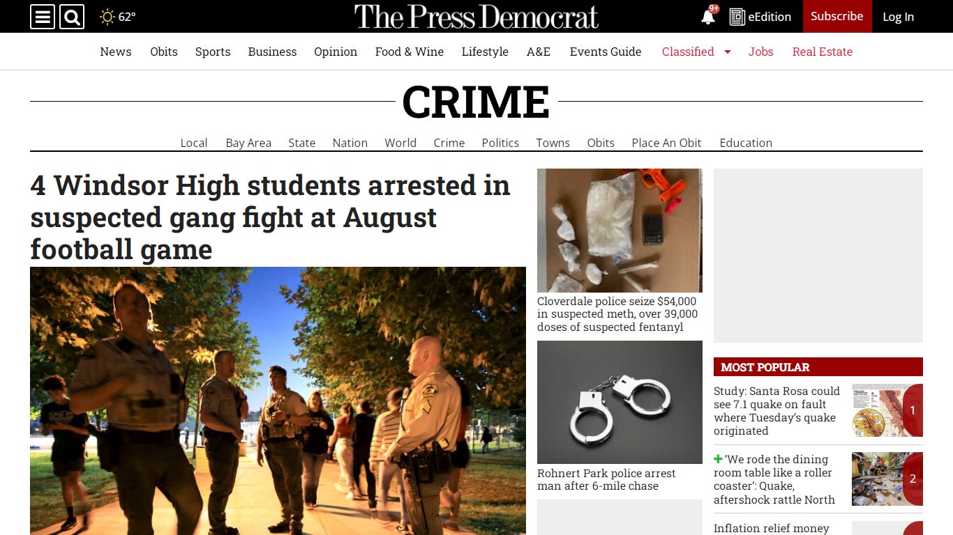 Santa Rosa Press Democrat, Bay Area Newspaper, CA news